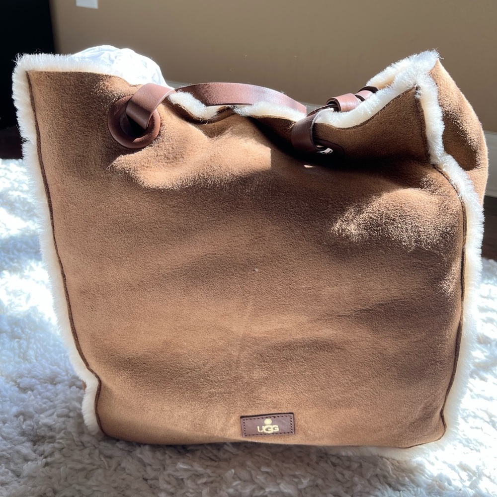 UGG Tan Shearling Tote Bag